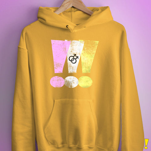 Twink Pride Grunge Exclamation Points Hoodie - Mustard